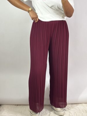 Pantalon Adrianna bordeaux