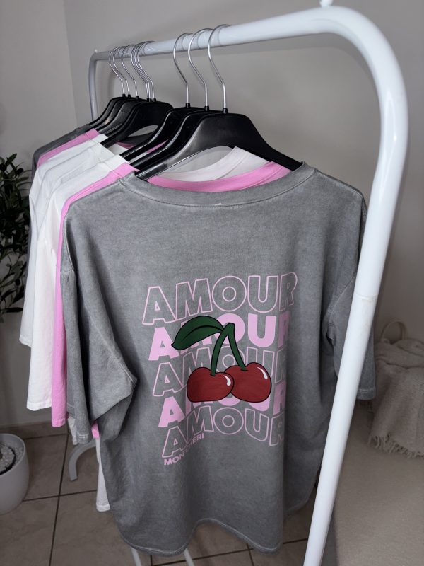 T shirt amour gris