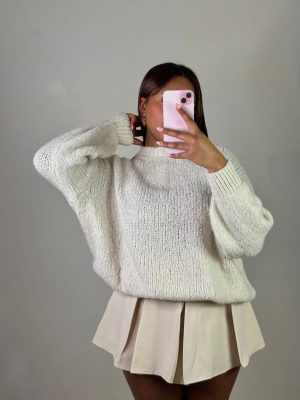 Mini jupe short beige