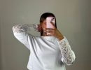 T shirt dentelle blanc