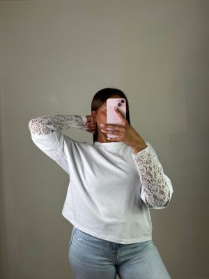 T shirt dentelle blanc